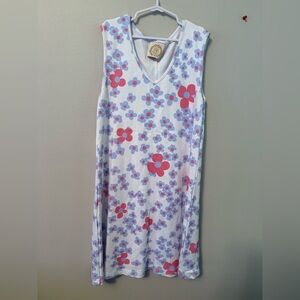 The Beaufort Bonnet Company Floral Sleeveless Dress with V-Neck
